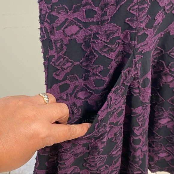 Free People Dress Women’s Size Small Black Purple Halter Swing Mini Dress - Picture 5 of 14